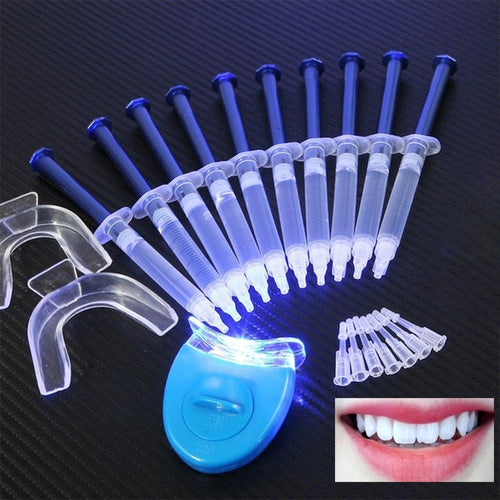 10 Gel 1 LED White Tooth Bleach Hot Teeth Whitening Carbamide Peroxide Dental Bleaching System Oral Gel Kit 3D Oral Hygiene - AVA Health and Wellness Boutique
