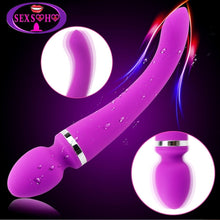 Загрузить изображение в средство просмотра галереи, 10 Speeds Powerful Dual Head Big Vibrators for Women Magic Wand Body Massager Sex Toys For Woman Clitoris Anal Stimulate Product - AVA Health and Wellness Boutique