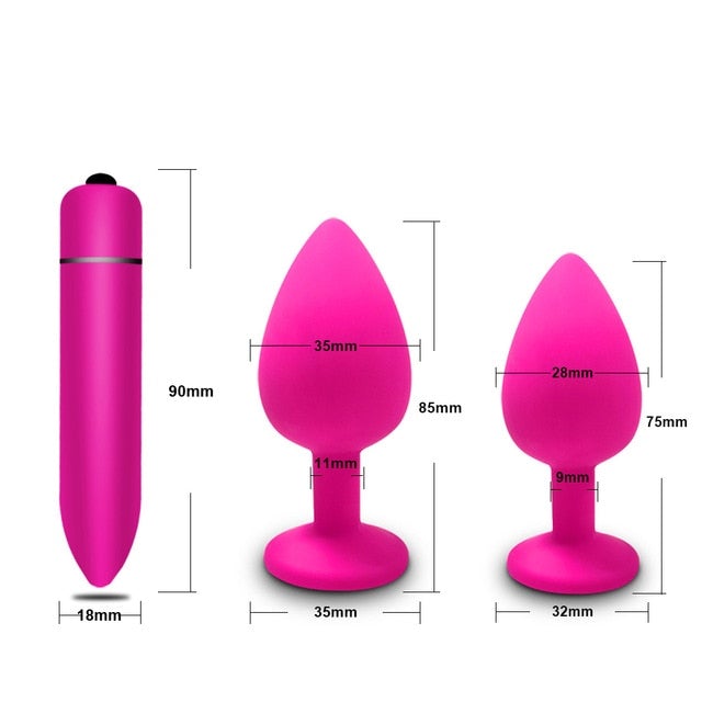 Beginner Silicone Anal Plug Butt Prostate Massager Adult Gay Sex Products Mini Erotic Bullet Vibrator Sex Toys for Women Men - AVA Health and Wellness Boutique