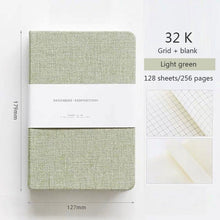 Загрузить изображение в средство просмотра галереи, Blank and Grid Paper Notebook Linen Hard Cover 256 Pages Bullet 80 GSM Journal Planner Office School Supplies Stationery - AVA Health and Wellness Boutique