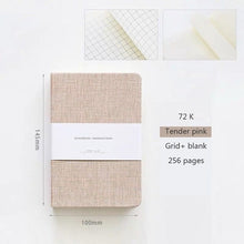 Загрузить изображение в средство просмотра галереи, Blank and Grid Paper Notebook Linen Hard Cover 256 Pages Bullet 80 GSM Journal Planner Office School Supplies Stationery - AVA Health and Wellness Boutique