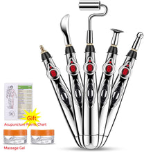 Загрузить изображение в средство просмотра галереи, Multi-Function Electronic Acupuncture Massage Pen Smart Pulse Meridian Energy Pen Pain Relief for Back Neck Face Beauty Roller - AVA Health and Wellness Boutique