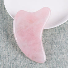 Load image into Gallery viewer, 1 Pcs Facial Massager Gua Sha Tool Natural Rose Quartz Skin Care Massage SPA Acupuncture Scraping Healing Health Beauty Neck Eye - AVA Health and Wellness Boutique
