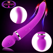 Charger l&#39;image dans la galerie, 10 Speeds Powerful Dual Head Big Vibrators for Women Magic Wand Body Massager Sex Toys For Woman Clitoris Anal Stimulate Product - AVA Health and Wellness Boutique
