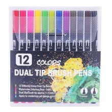 Φόρτωση εικόνας στο εργαλείο προβολής Συλλογής, 100 Colors Dual Brush Art Markers Pen Fine Tip and Brush Tip Pens for Bullet Journals Adult Coloring Books Calligraphy Lettering - AVA Health and Wellness Boutique
