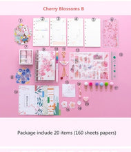 Charger l&#39;image dans la galerie, 2021 Sharkbang Kawaii Bling Bling Cherry Blossoms A6 Loose Leaf Diary Notebook Journal Note Book Agenda Planner 160 Sheet - AVA Health and Wellness Boutique
