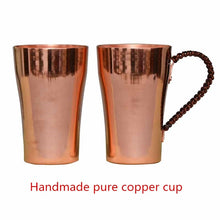 Carica l&#39;immagine nel visualizzatore di Gallery, 400ml 14 Ounces Premium Quality Handmade Moscow Mule Mug Pure Red Copper Cofee Wine Beer Cup Milk Tumbler for Moscow Mules - AVA Health and Wellness Boutique

