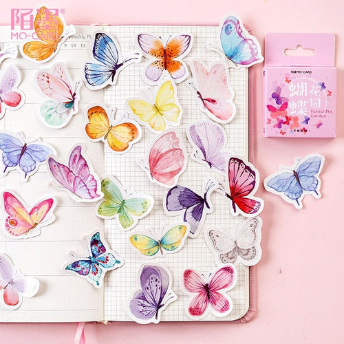 45 Pcs/lot Cute Butterfly Kawaii Stickers Diary Planner Journal Note Diary Paper Scrapbooking Albums - AVA Health and Wellness Boutique