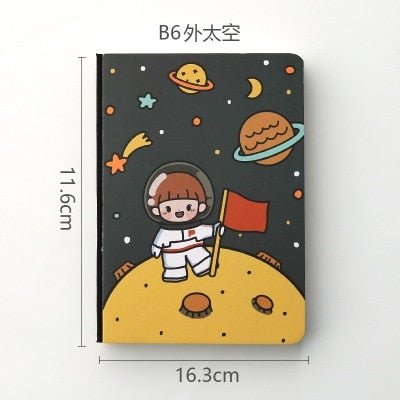 A6 Cute Girl Coloring Notebook Portable Illustration Weekly Planner 2020 Notepad Creative Travelers Journal Diary Notebook - AVA Health and Wellness Boutique