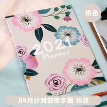 Load image into Gallery viewer, Agenda 2020 2021 Planner Organizer A4 Notebook and Journals DIY 365 Days Plan Note Book Kawaii Monthly Schedule Office Hand Book - AVA Health and Wellness Boutique
