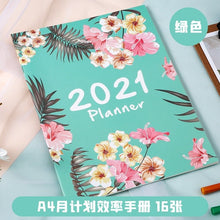Load image into Gallery viewer, Agenda 2020 2021 Planner Organizer A4 Notebook and Journals DIY 365 Days Plan Note Book Kawaii Monthly Schedule Office Hand Book - AVA Health and Wellness Boutique
