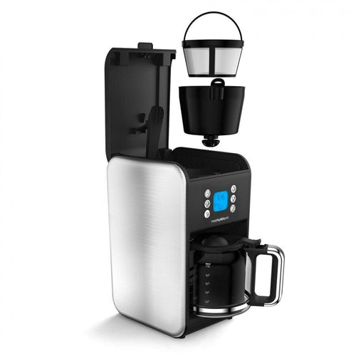 coffee machine carob drip coffee maker automatic cofee cappuccino geiser Morphy Richards Accents Stainless Steel - AVA Health and Wellness Boutique