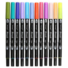 Carica l&#39;immagine nel visualizzatore di Gallery, Dainayw Dual Brush Pen Art Markers, Primary, 12-Pack, ABT Brush and Fine Tip Markers for Journaling Card Making - AVA Health and Wellness Boutique
