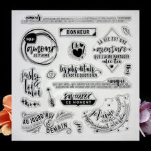 Load image into Gallery viewer, French Words Transparent Clear Stamps Seal For DIY Scrapbooking/Sentiment Rubber Stamp Bullet Journal Photo Album Card Making - AVA Health and Wellness Boutique
