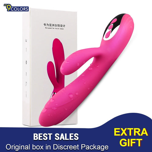 G Spot Rabbit Dildo Vibrator Orgasm Adult Toys USB Charging Powerful Masturbation Sex Toy for Women Waterproof adult Sex product - AVA Health and Wellness Boutique