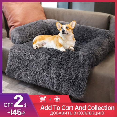 Luxury Pet Bed Dog Sofa Bed Cover Calming Plush Mats for Large Dog Washable Memory Foam Dog Beds Plush Kawaii Dog Sofa Covers - AVA Health and Wellness Boutique