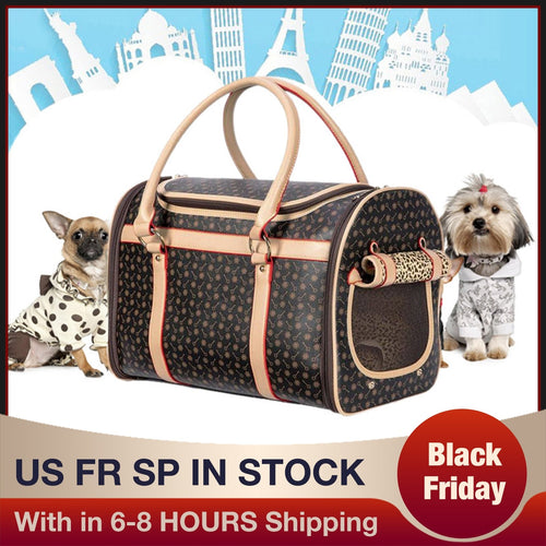 Pet Handbag Dog Carrier Purse Luxury Cat Small Dog Transport Bag Pet Carrying Box Dog Travel Bag Airline Approved Backpack - AVA Health and Wellness Boutique