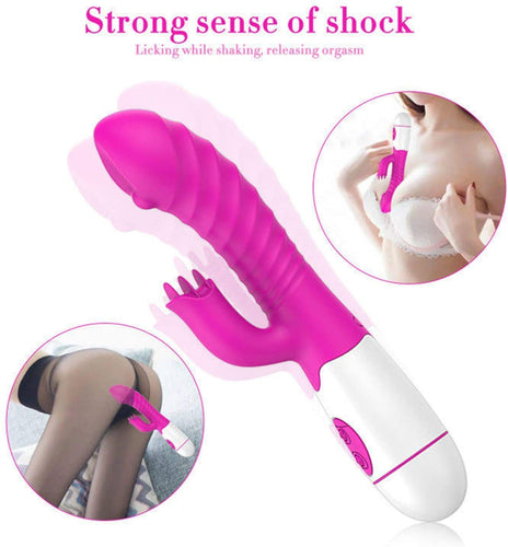 Powerful Thrusting Tongue Vibrator 12 Vibration Modes for G Spot Clitoris Stimulation Waterproof Dildo Vibrator Personal Sex Toy - AVA Health and Wellness Boutique