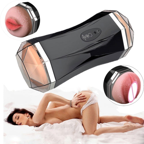 Realistic Vagina Sex Machine Pussy Masturbation Cup Sex Toy for Men Deep Throat Oral Sex Powerful Vibrator Motion Masturbator - AVA Health and Wellness Boutique