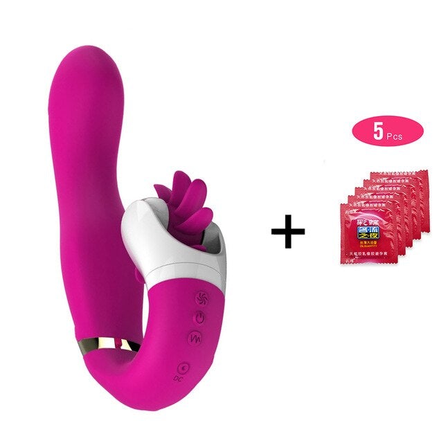Rotation Dildo Vibrators Oral Sex Tongue Licking Toy Sexual Wellness G Spot Massage Female Clitoris Stimulator Sex Toy for Women - AVA Health and Wellness Boutique