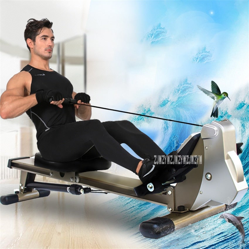 V336 Rowing Machine Aerobic Fitness Equipment Adjustable Resistance Rowing Exercise Sports Abdominal GYM - AVA Health and Wellness Boutique